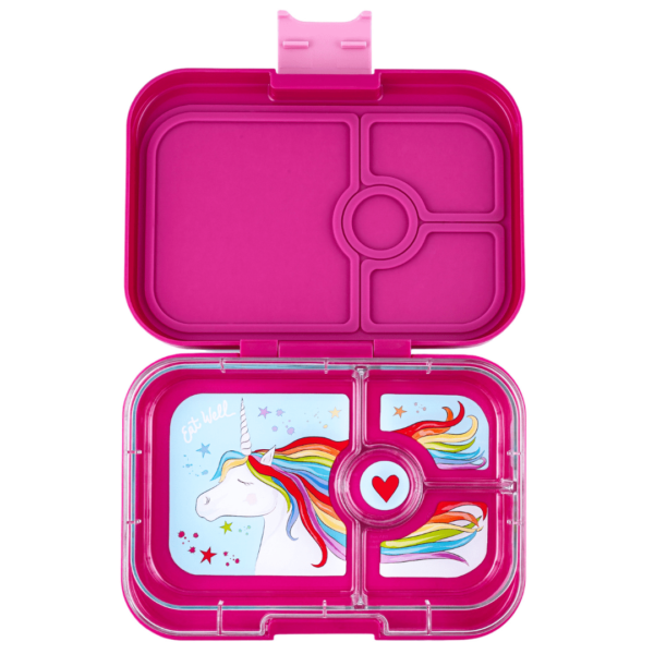 Φαγητοδοχείο Yumbox Panino με 4 χωρίσματα – Φούξια – Μονόκερος