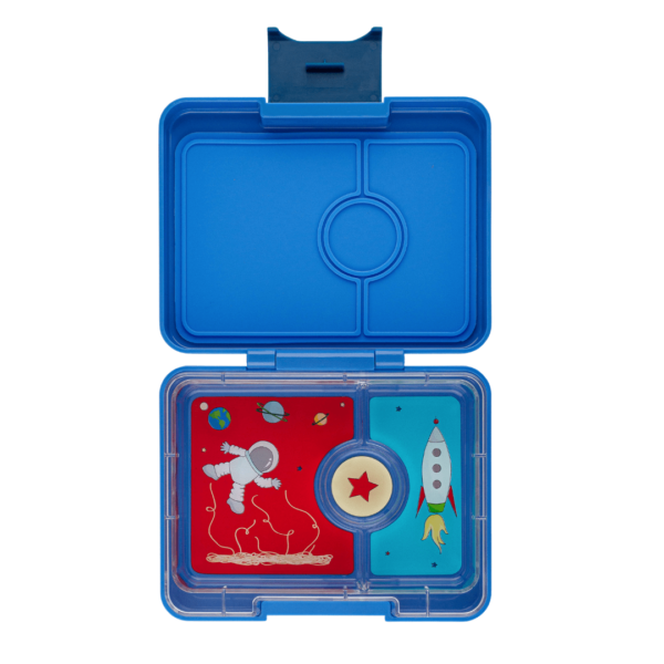 Φαγητοδοχείο Yumbox SNACK με 3 χωρίσματα – Surf Blue – Rocket
