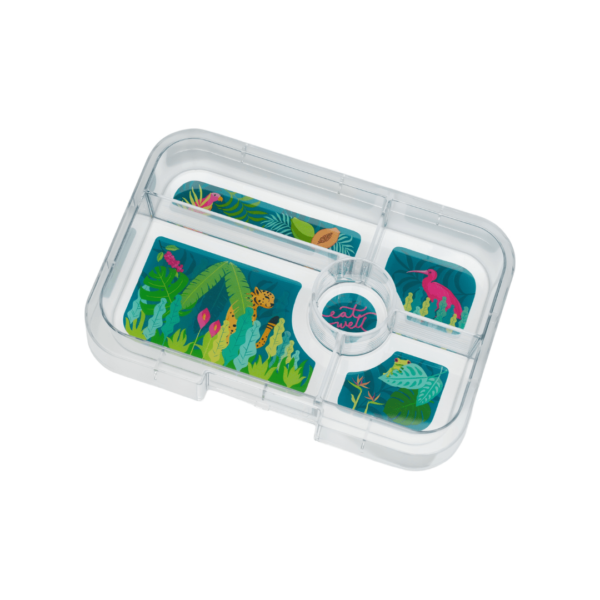 Φαγητοδοχείο Yumbox Tapas με 5 χωρίσματα – Antibes Blue – Ζούγκλα - Image 2
