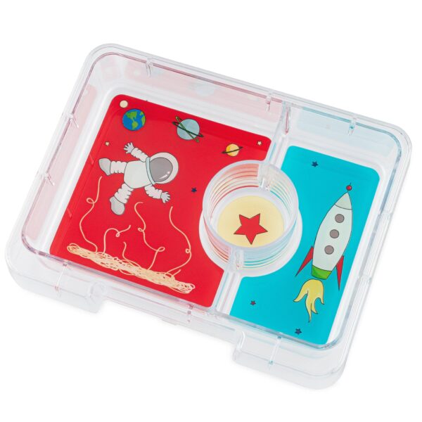 Φαγητοδοχείο Yumbox SNACK με 3 χωρίσματα – Surf Blue – Rocket - Image 2