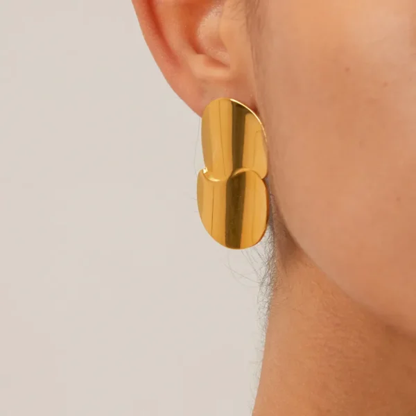CLOUDS GOLD EARRINGS - Image 2