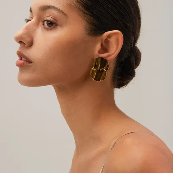 CLOUDS GOLD EARRINGS - Image 3