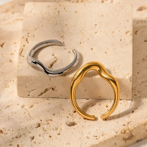 WAVE STYLE SILVER RING - Image 5