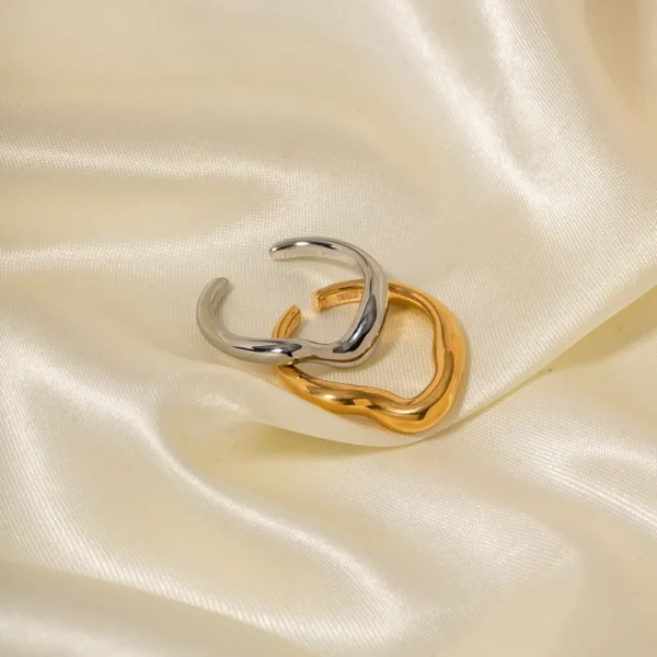 WAVE STYLE SILVER RING - Image 6