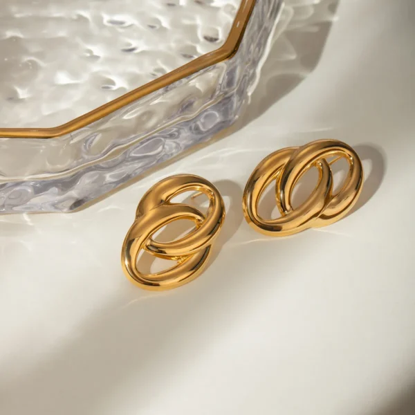 O-TYPE GOLD EARRING - Image 6