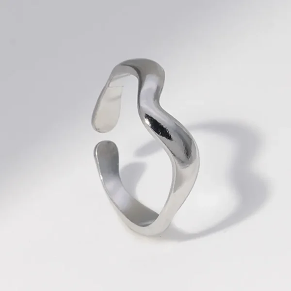 WAVE STYLE SILVER RING - Image 3