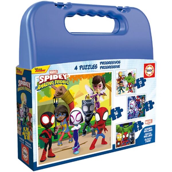 Παζλ 4x6/9/12/16pcs Marvel Spidey Case