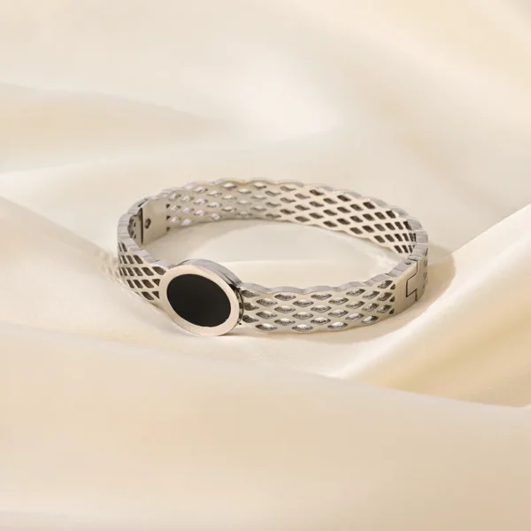 HOLLOW ROUND BRACELET SILVER