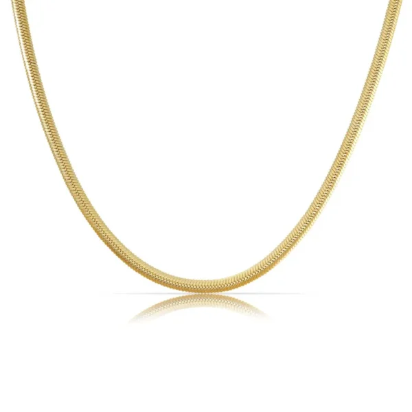 GOLD SIMPLE SNAKE NECKLACE - Image 3