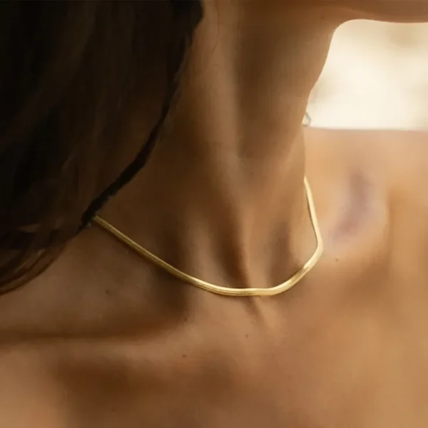 GOLD SIMPLE SNAKE NECKLACE