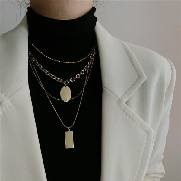 4 LAYERS GOLD NECKLACE - Image 6