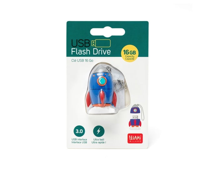 USB FLASH DRIVE 16GB 4x4,8x2,5cm ROCKET - Image 2